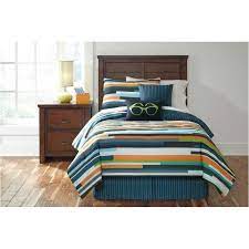 Orange & Navy Top of Bed -Twin