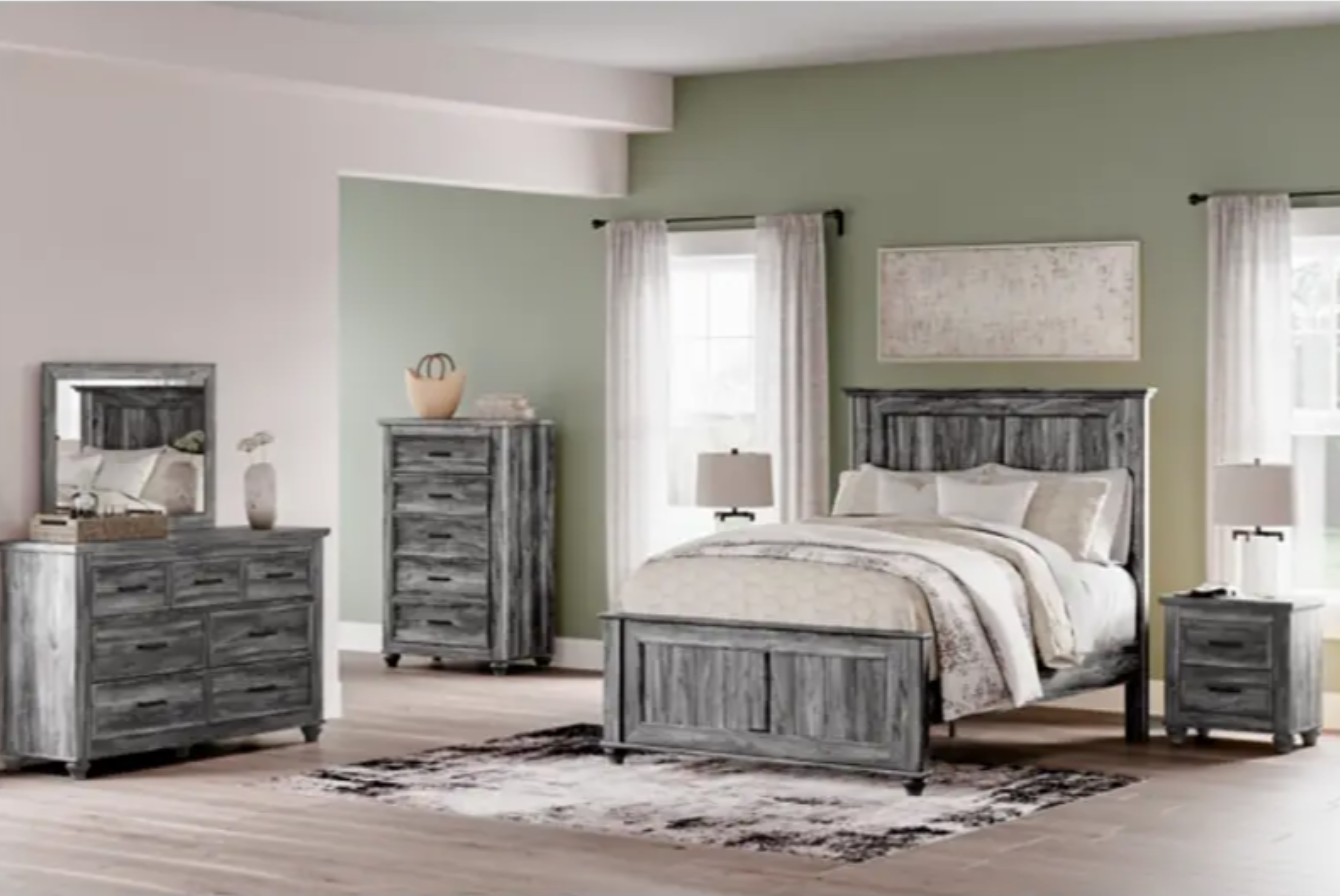 Thyven Queen Bed, Nightstand, Dresser & Mirror *Discontinued*
