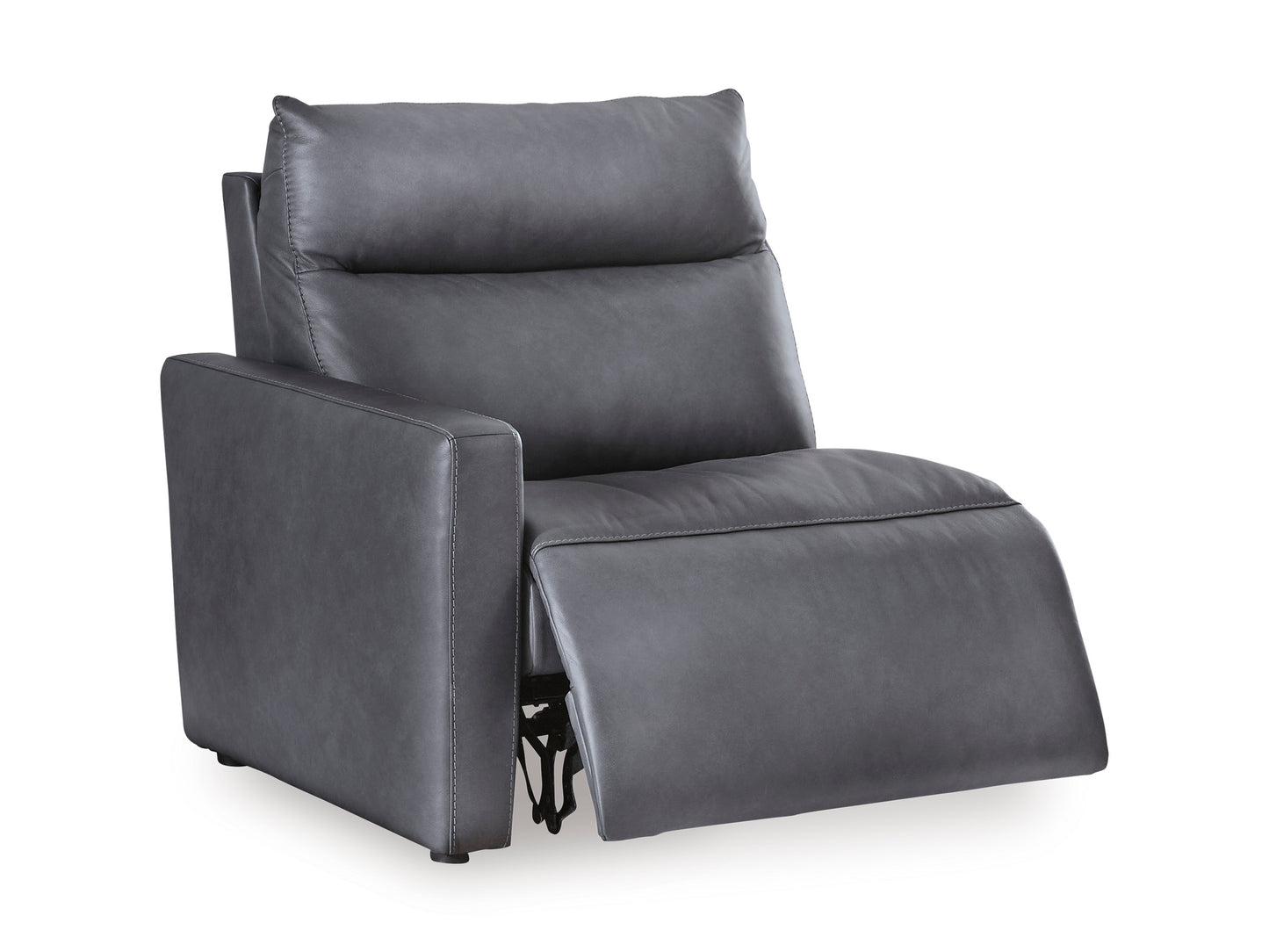 ModZ Blue Leather 3-Piece Power Reclining Sectional