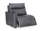 ModZ Blue Leather 3-Piece Power Reclining Sectional