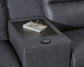 ModZ Blue Leather 3-Piece Power Reclining Sectional