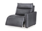 ModZ Blue Leather 3-Piece Power Reclining Sectional