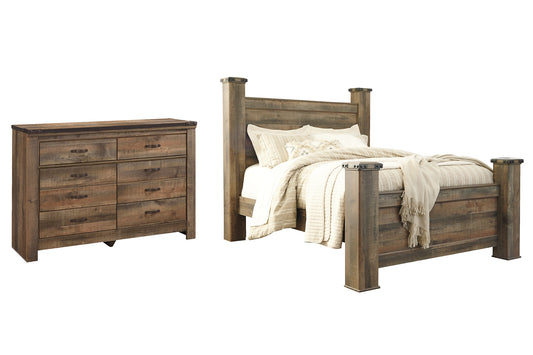 Trinell Queen Poster Bed with Dresser
