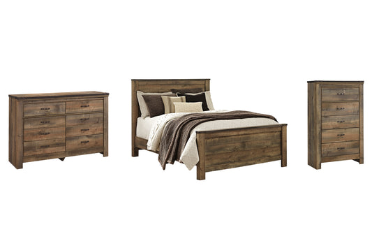 Trinell Queen Panel Bed with Dresser and Chest