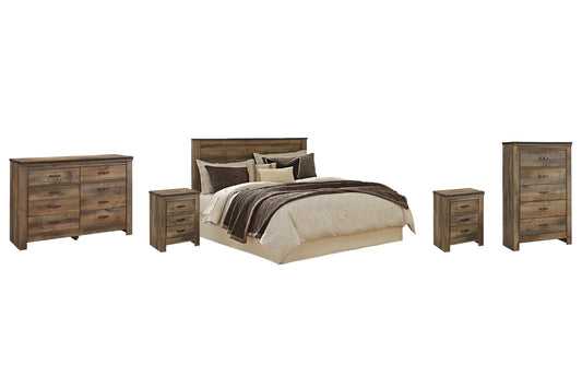 Trinell Queen Panel Headboard with Dresser, Chest and 2 Nightstands