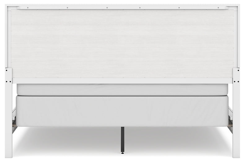 Binterglen California King Panel Bed with Mirrored Dresser, Chest and Nightstand