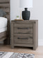 Graystorm Full Panel Bed with Mirrored Dresser, Chest and Nightstand