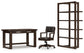 Breckington Home Office Desk with Chair and Storage