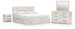 Lawroy King Panel Storage Bed, Dresser, Mirror and Nightstand