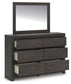Parlayon Queen Panel Storage Bed, Dresser and Mirror