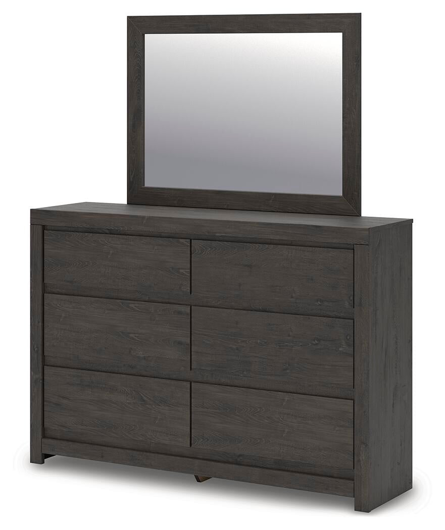 Parlayon Queen Panel Storage Bed, Dresser, Mirror and Nightstand