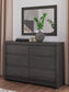 Parlayon King Panel Storage Bed, Dresser and Mirror