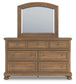 Vandenmore Queen Panel Bed with Mirrored Dresser, Chest and Nightstand