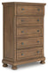 Vandenmore Queen Panel Bed with Mirrored Dresser, Chest and Nightstand