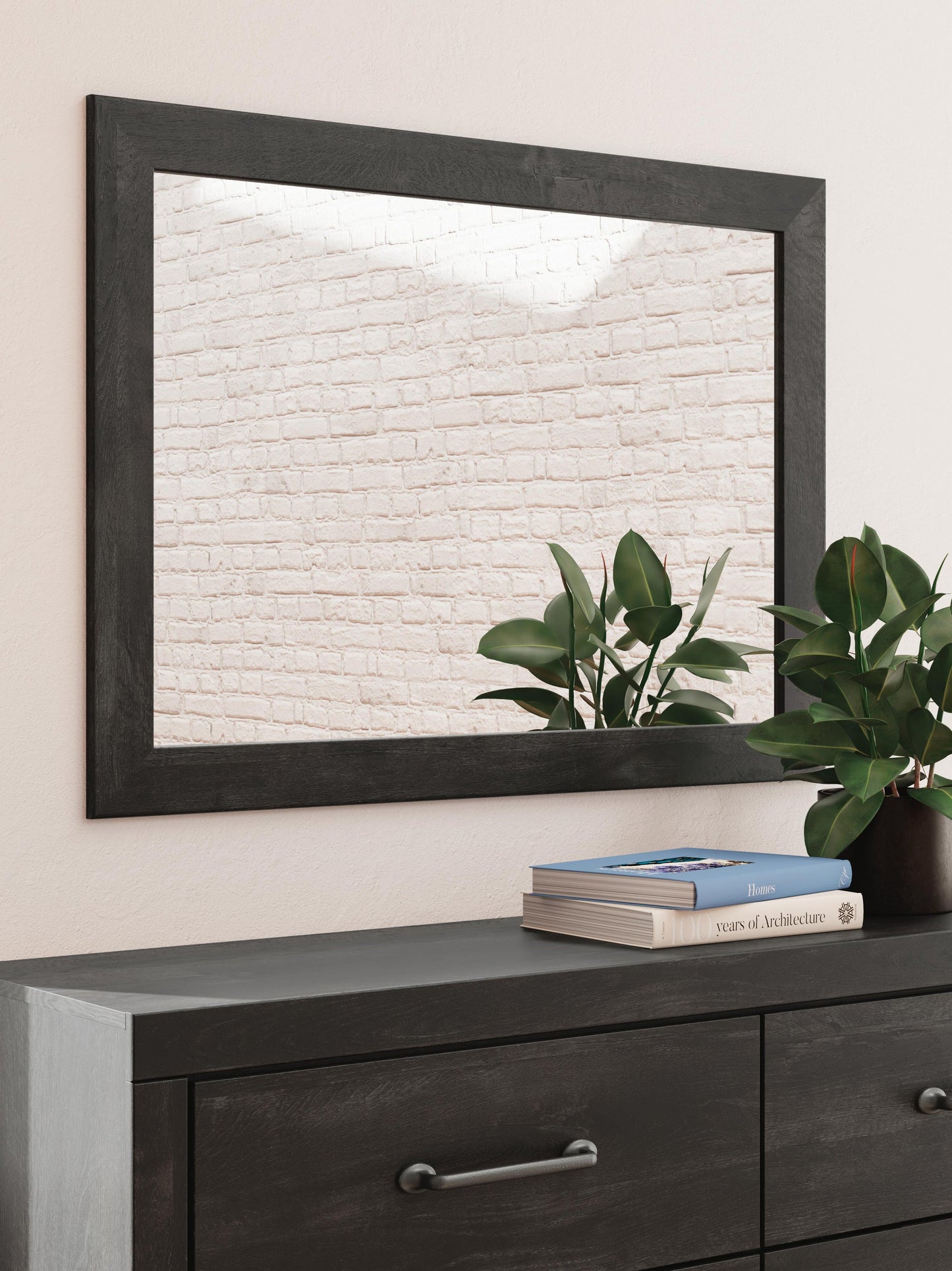 Delmorta Full Panel Storage Bed, Dresser, Mirror and Nightstand