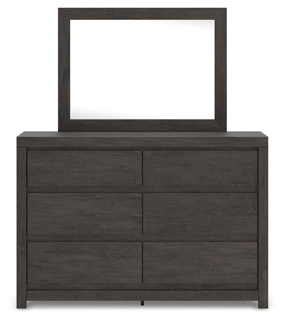 Parlayon King Panel Storage Bed, Dresser, Mirror and Nightstand