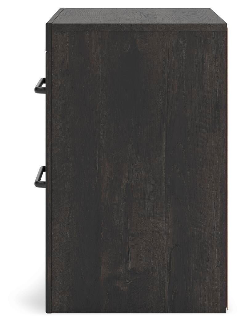 Delmorta Queen Panel Bed, Dresser, Mirror, Chest and Nightstand