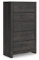 Delmorta Twin Panel Bed with Storage, Dresser, Mirror, Chest and Nightstand