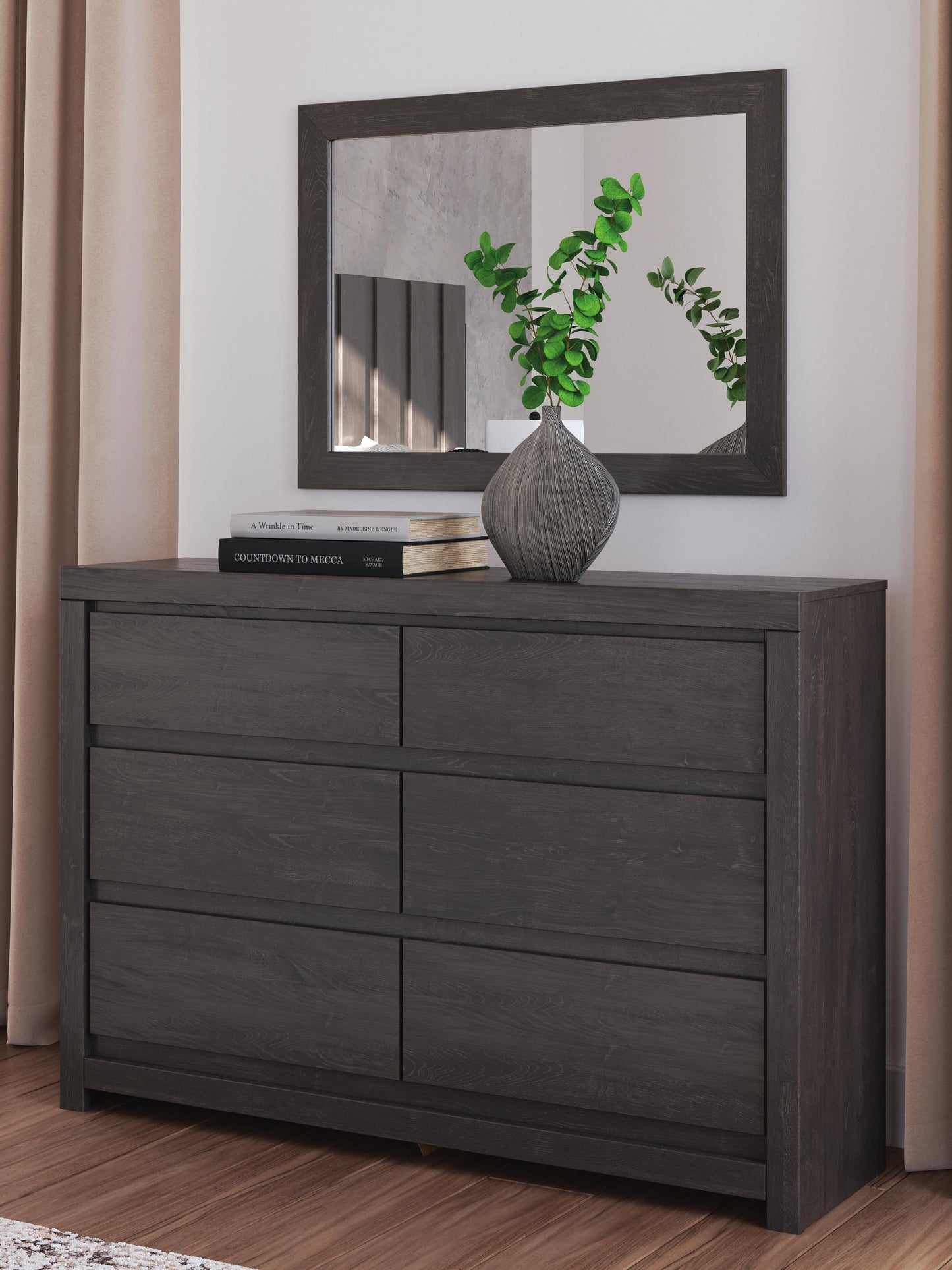 Parlayon King Panel Storage Bed, Dresser, Mirror, Chest and Nightstand