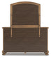 Vandenmore King Storage Sleigh Bed with Mirrored Dresser