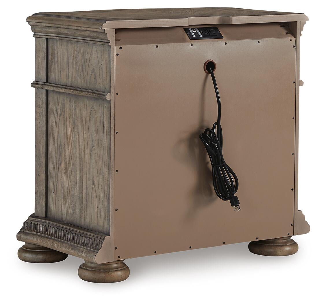 Ardenfield King Upholstered Sleigh Bed, Dresser, Mirror and Nightstand