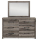 Urbanoore Full Panel Bed with Storage, Dresser and Mirror