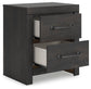 Delmorta Full Panel Bed, Dresser, Mirror and Nightstand