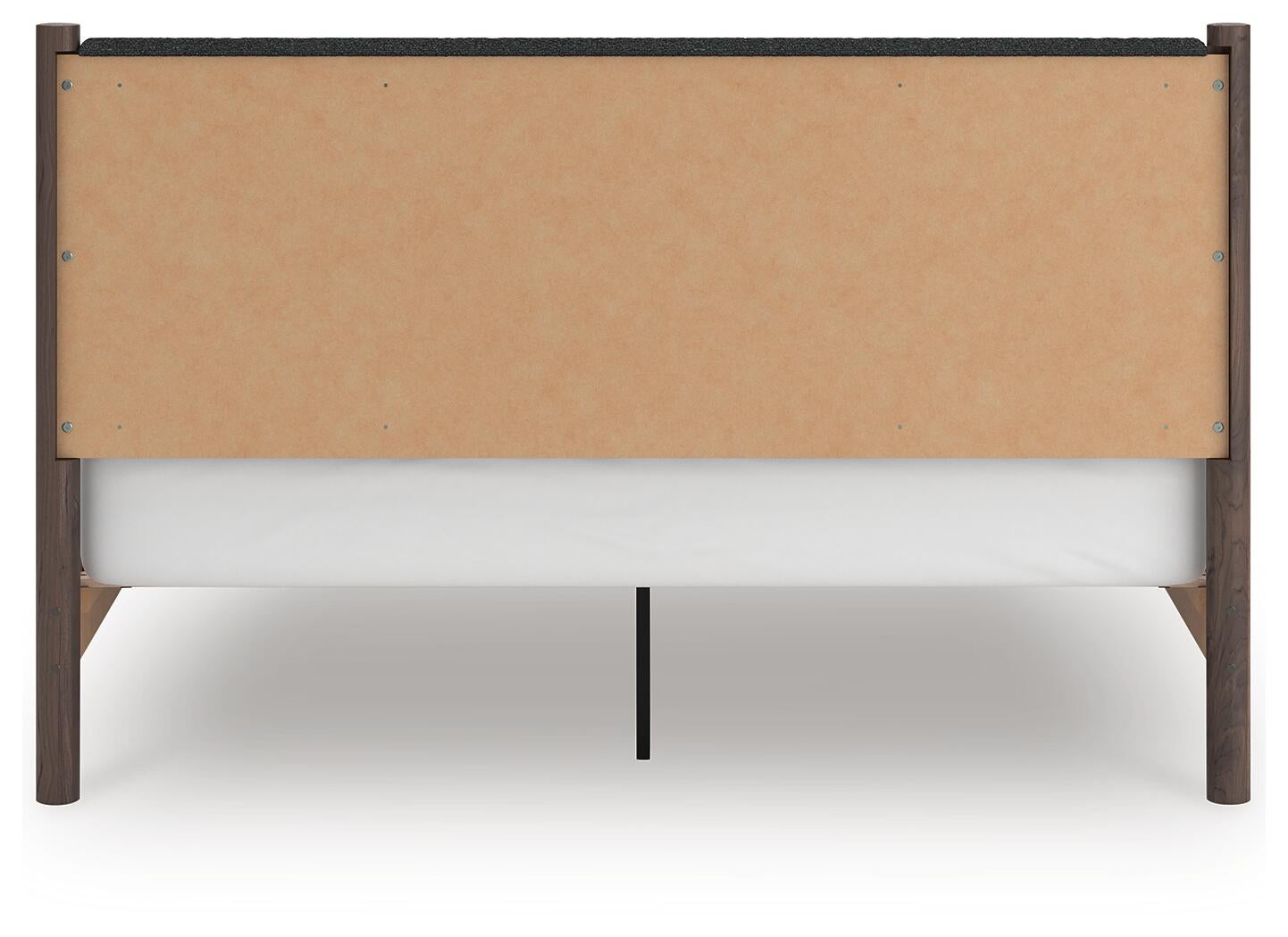 Pamytta King Upholstered Panel Platform Bed, Dresser and Mirror