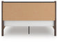 Pamytta King Upholstered Panel Platform Bed, Dresser and Mirror