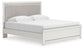 Zuraleus King Upholstered Panel Platform Bed, Dresser and Mirror