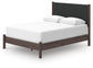 Pamytta Queen Upholstered Panel Bed, Dresser, Mirror and Nightstand