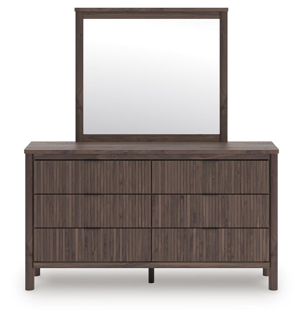 Pamytta Full Panel Platform Bed, Dresser, Mirror and Nightstand