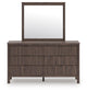 Pamytta Full Panel Platform Bed, Dresser, Mirror and Nightstand