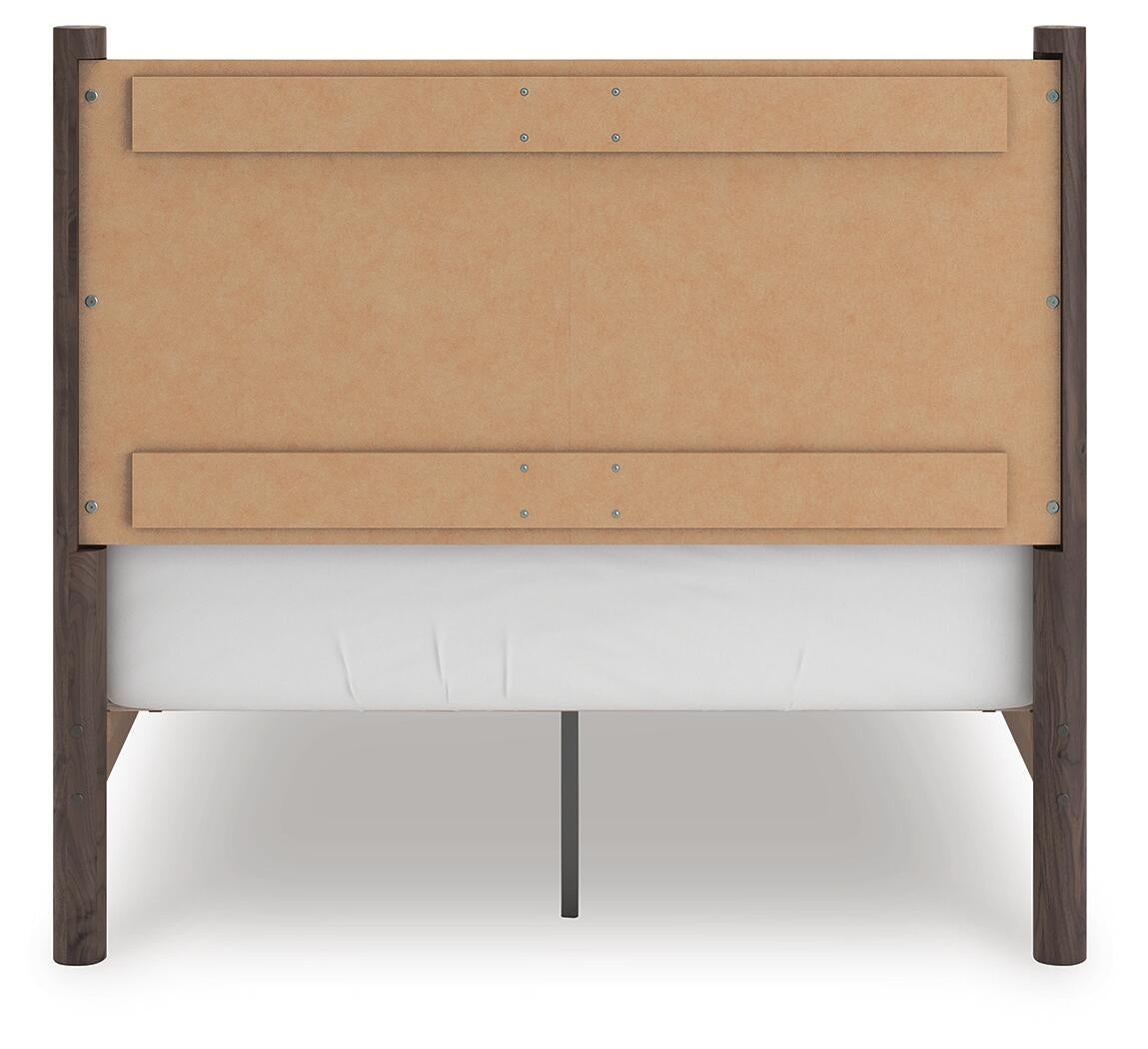 Pamytta Full Panel Platform Bed, Dresser, Mirror and Nightstand