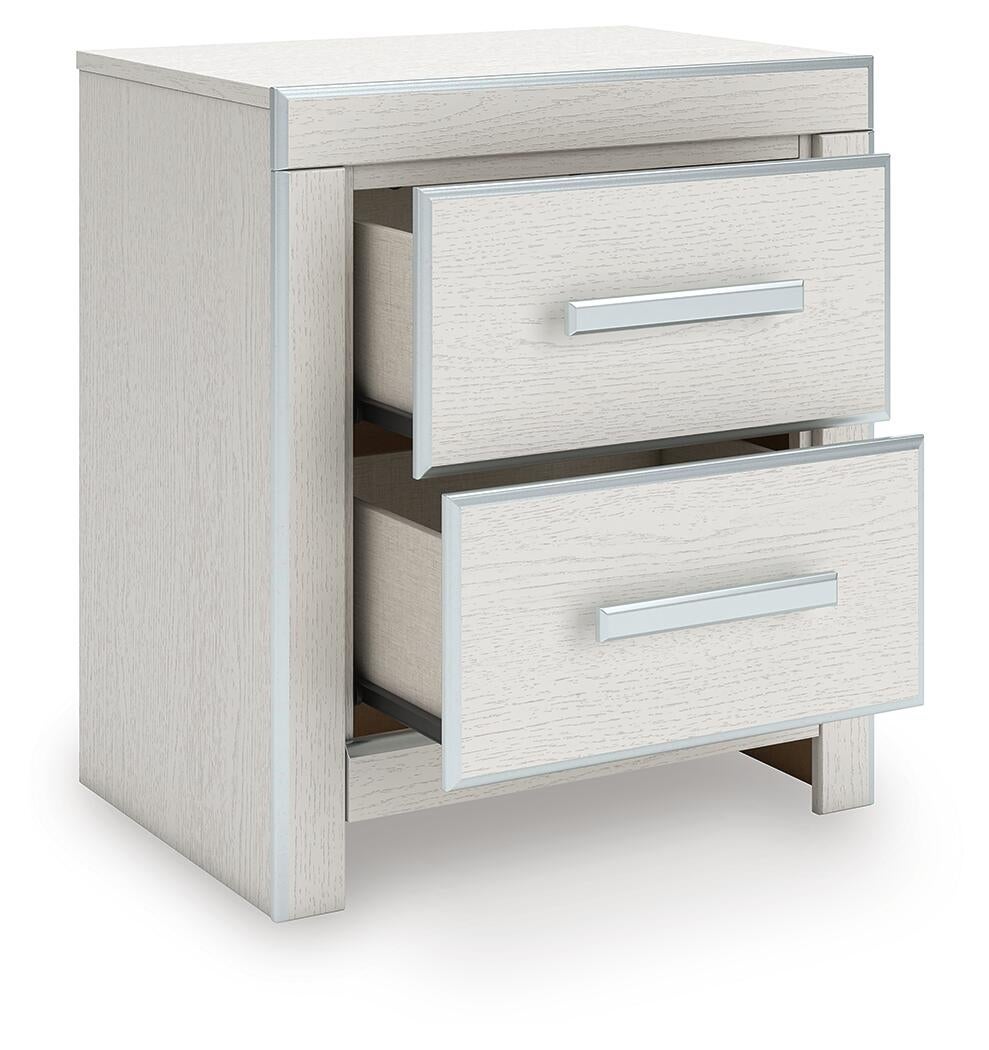 Zuraleus Queen Upholstered Panel Platform Storage Bed, Dresser, Mirror, Chest and Nightstand