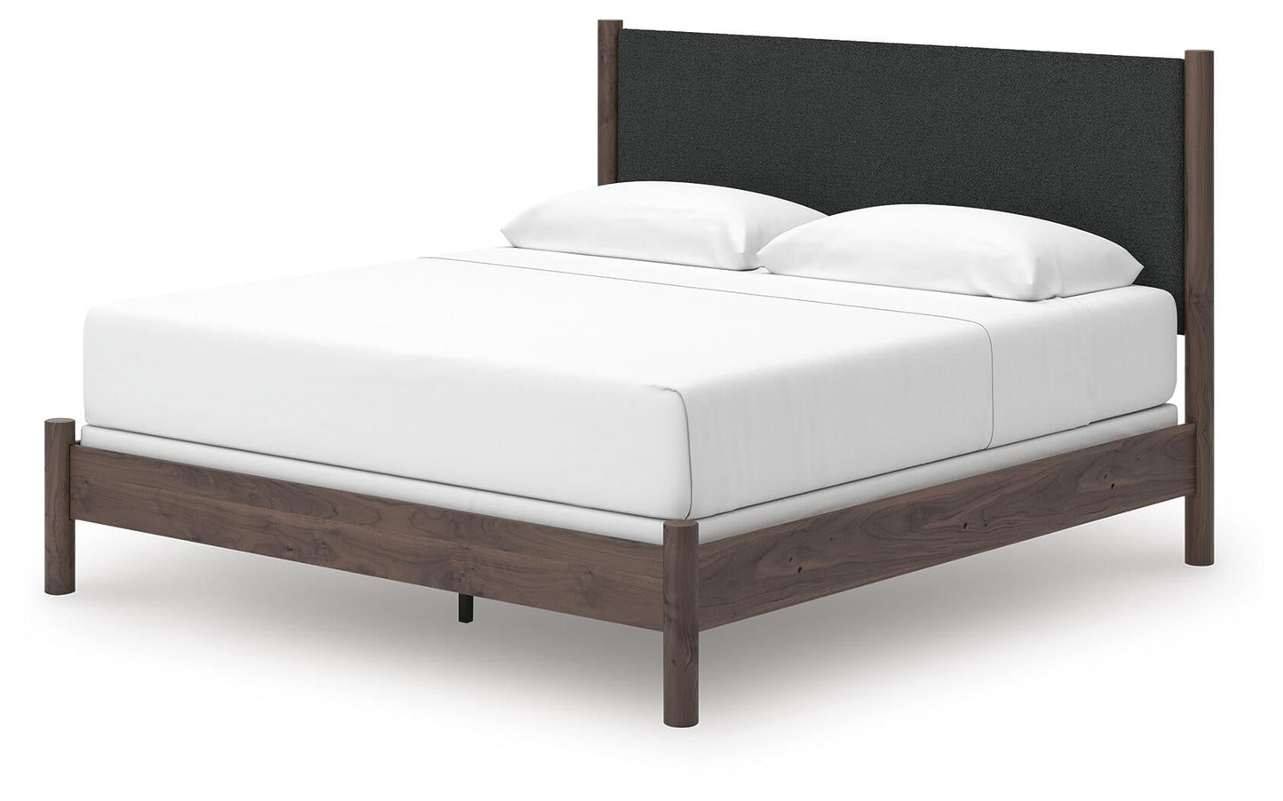 Pamytta King Upholstered Panel Bed, Dresser and Mirror