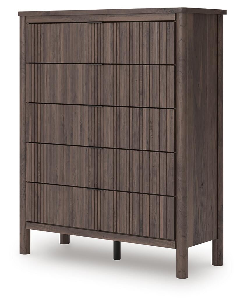 Cadmori King Panel Bed, Dresser, Mirror, Chest and Nightstand