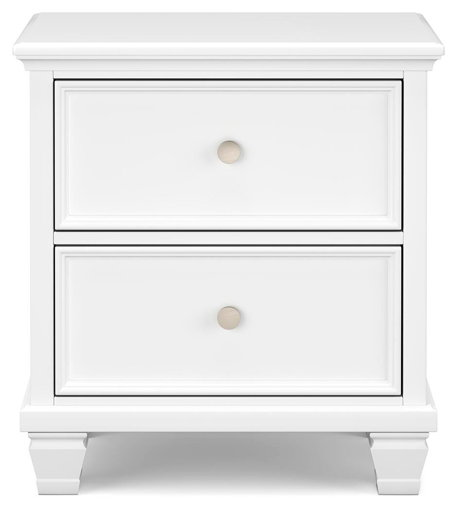 Fortman King Panel Storage Bed with Mirrored Dresser and Nightstand