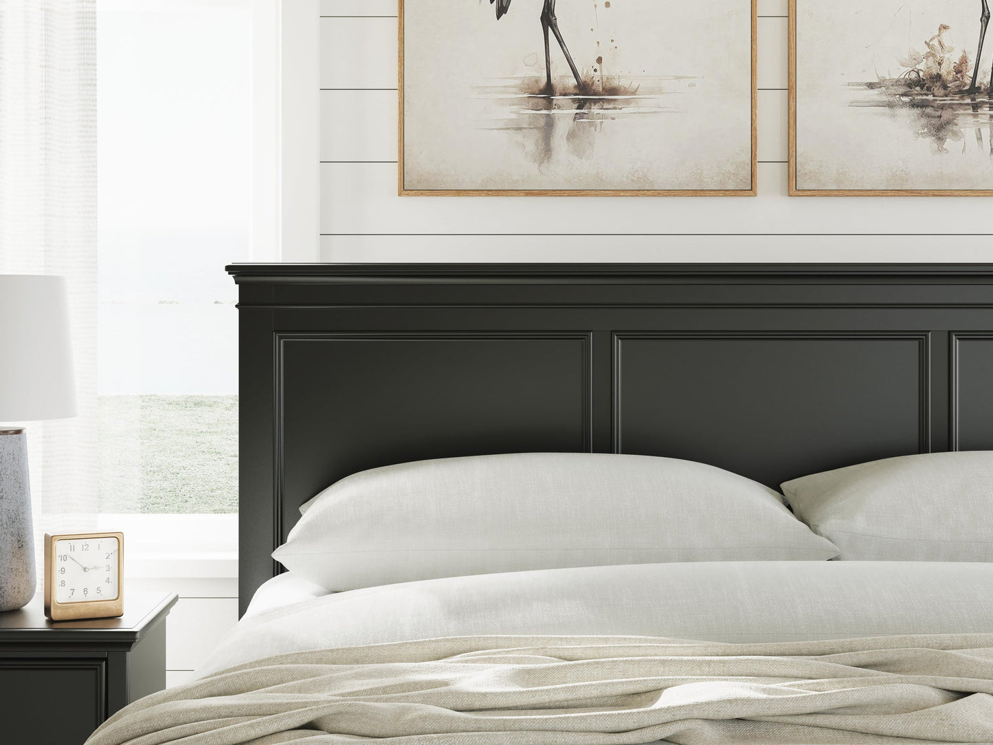 Lanolee California King Panel Storage Bed, Dresser and Mirror