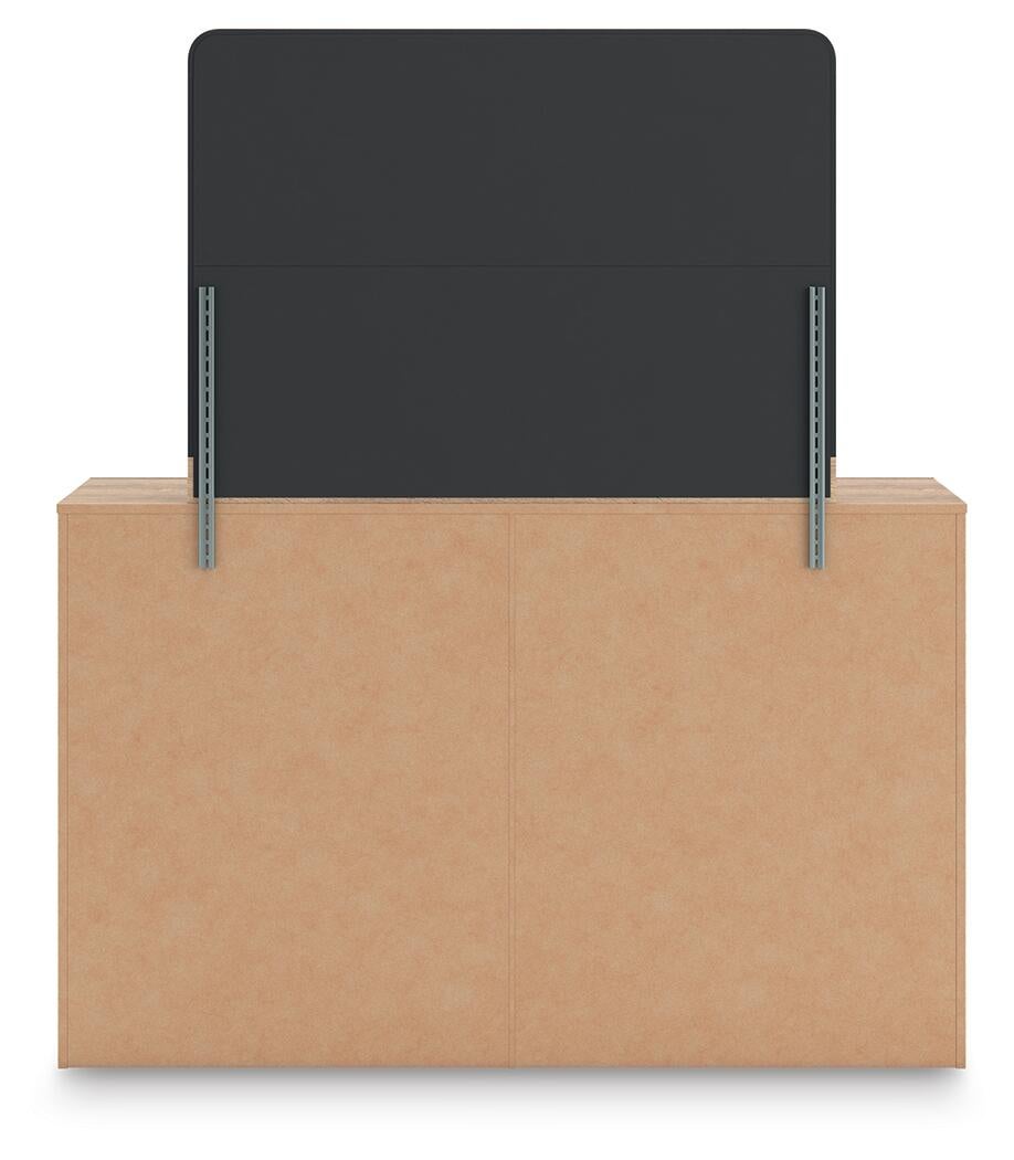 Hollymount King Upholstered Panel Bed, Dresser, Mirror and Nightstand