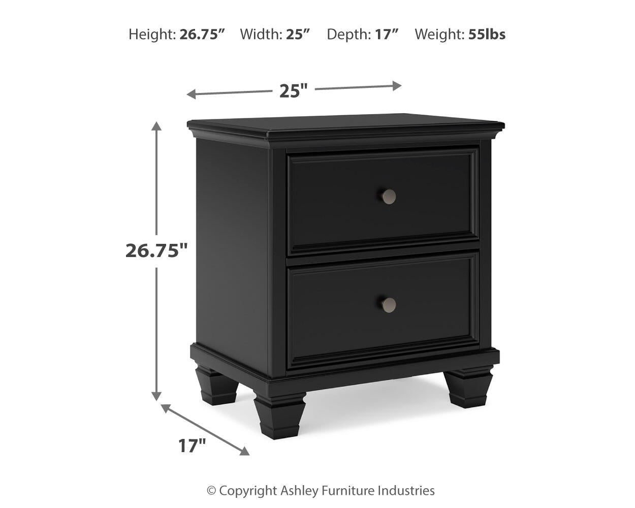 Lanolee Full Panel Storage Bed, Dresser, Mirror and Nightstand