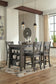 Caitbrook Counter Height Dining Table and 4 Barstools